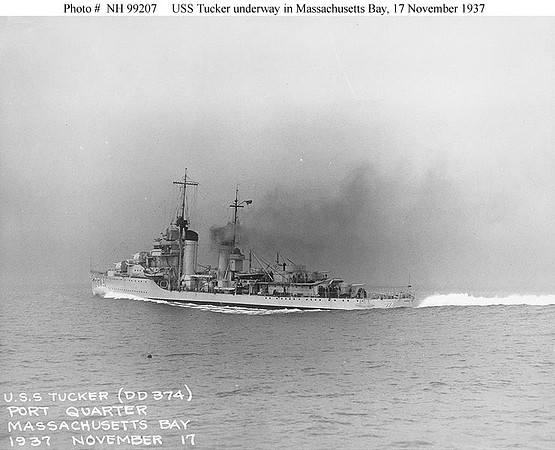 USS Tucker Underway