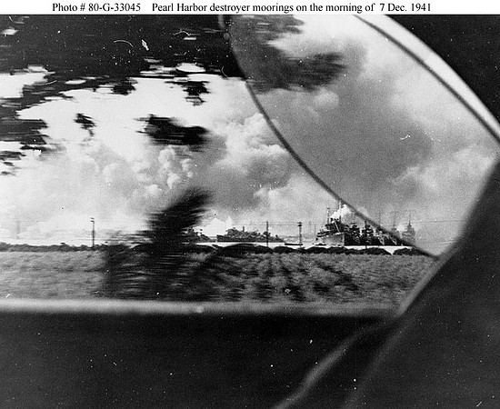 The USS Tucker at Pearl Harbor Dec 7, 1941